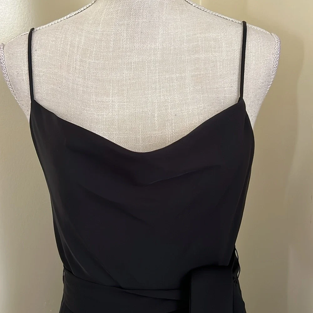 ๐ ANTONIO MELANI Black Jumpsuit with Sweetheart Neckline and Wide-Leg - Picture 16 of 17